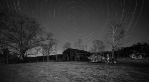 Star Trails and Frost, MLK Day, Coffeeville Alabama                    